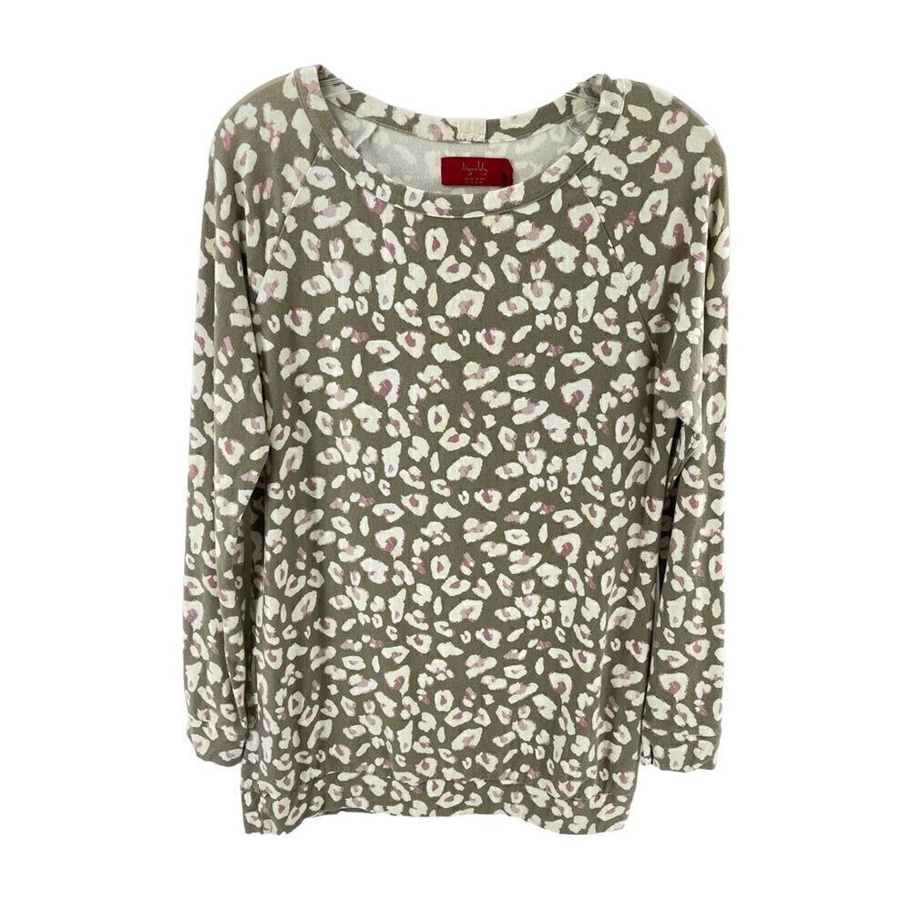 Tigerlily stretch cotton modal leopard print animal tunic mini dress sweatshirt